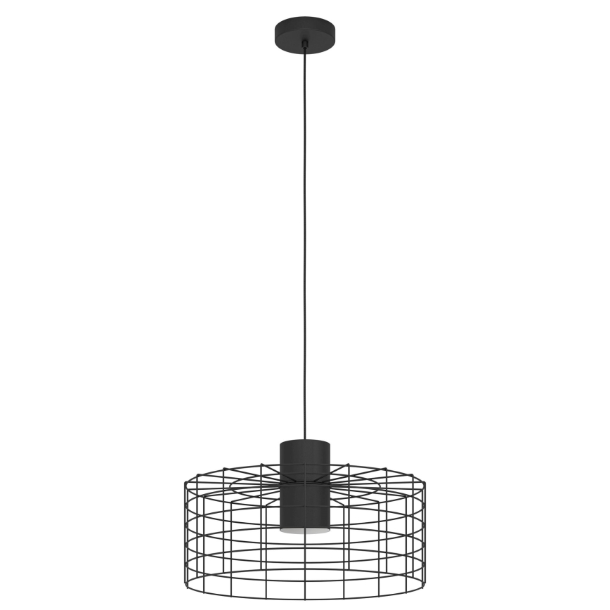 Eglo - Pendel 1xE27/40W/230V diam. 48 cm sort