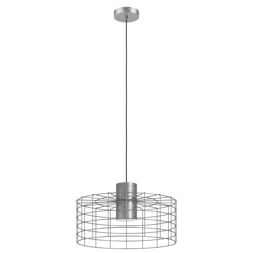 Eglo - Pendel 1xE27/40W/230V diam. 48 cm sølvfarvet
