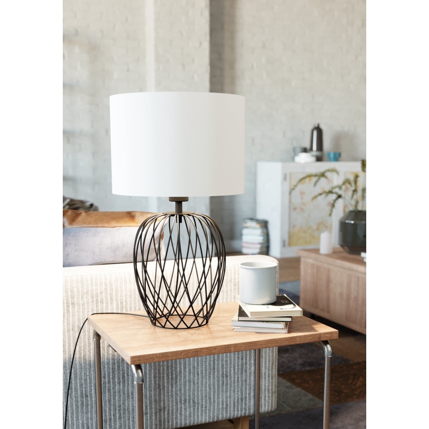 Eglo - Bordlampe 1xE27/40W/230V hvid