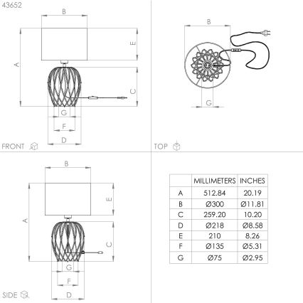 Eglo - Bordlampe 1xE27/40W/230V hvid