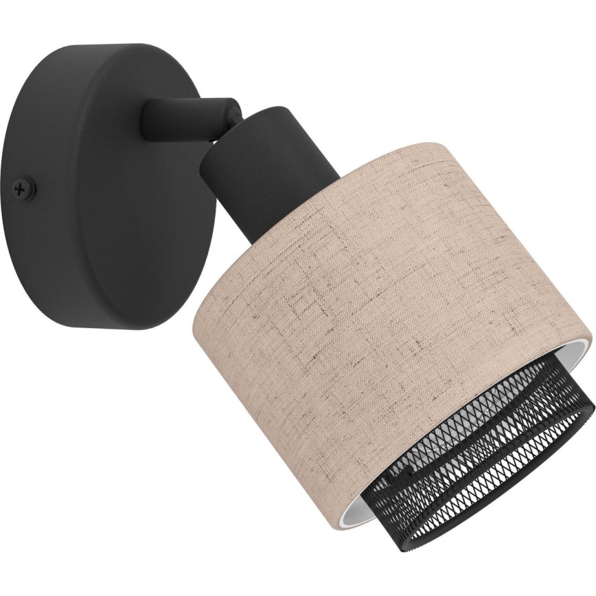 Eglo - Vægspot 1xE14/40W/230V sort/beige
