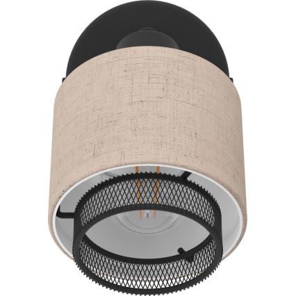 Eglo - Vægspot 1xE14/40W/230V sort/beige