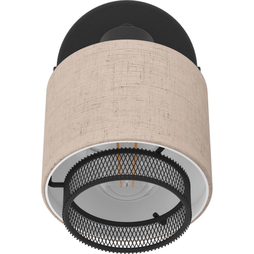 Eglo - Vægspot 1xE14/40W/230V sort/beige