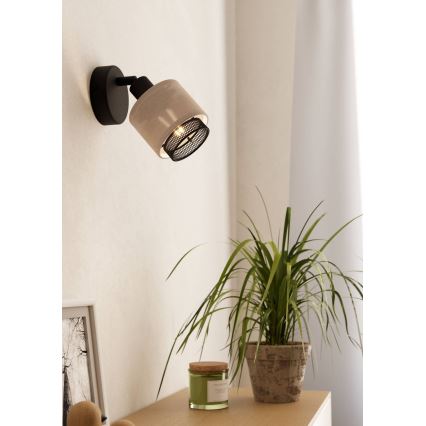 Eglo - Vægspot 1xE14/40W/230V sort/beige