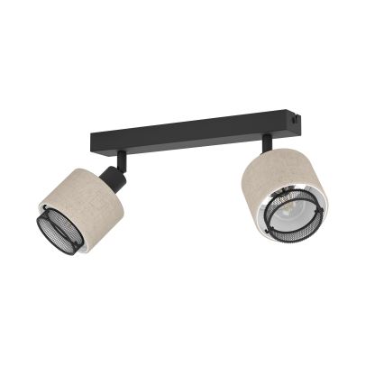 Eglo - Væglampe 2xE14/40W/230V sort/beige