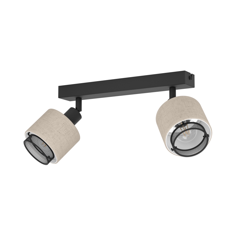 Eglo - Væglampe 2xE14/40W/230V sort/beige