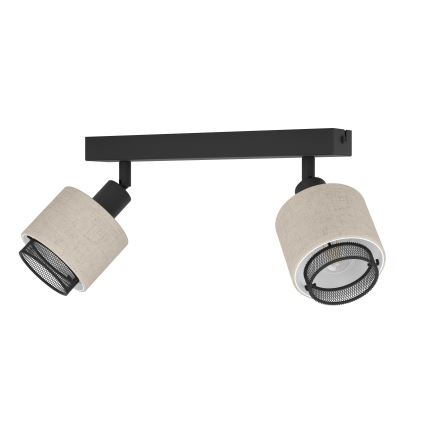 Eglo - Væglampe 2xE14/40W/230V sort/beige