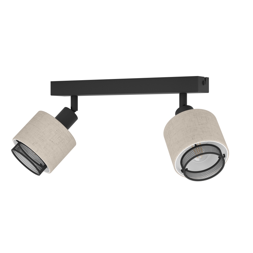 Eglo - Væglampe 2xE14/40W/230V sort/beige