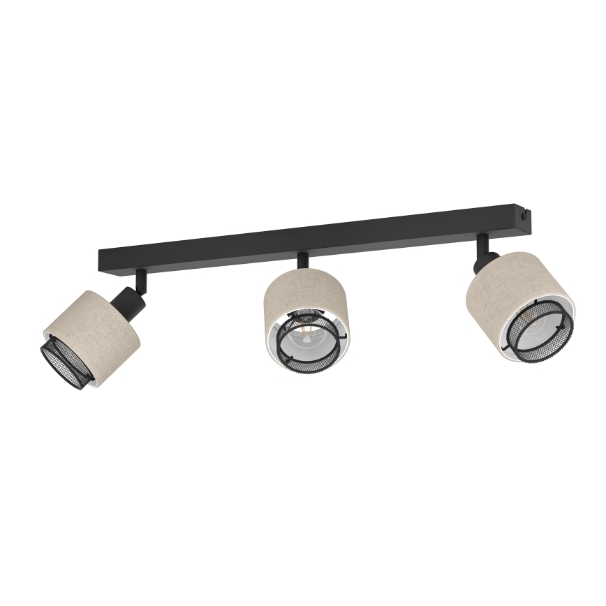 Eglo - Væglampe 3xE14/40W/230V sort/beige