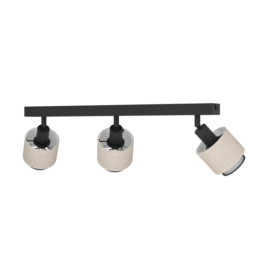Eglo - Væglampe 3xE14/40W/230V sort/beige