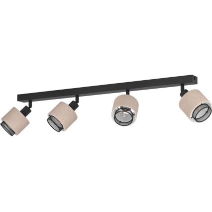 Eglo - Spotlampe 4xE14/40W/230V sort/beige