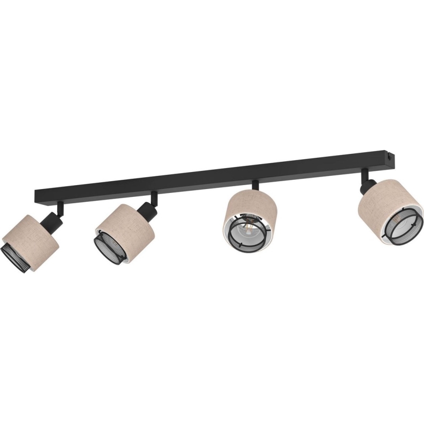 Eglo - Spotlampe 4xE14/40W/230V sort/beige
