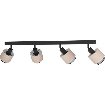 Eglo - Spotlampe 4xE14/40W/230V sort/beige