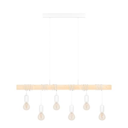 Eglo - TOWNSHEND pendel med kabel, 6 x E27, 60 W, 230 V