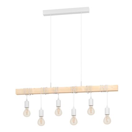 Eglo - Pendel TOWNSHEND 6xE27/60W/230V - FSC certificeret