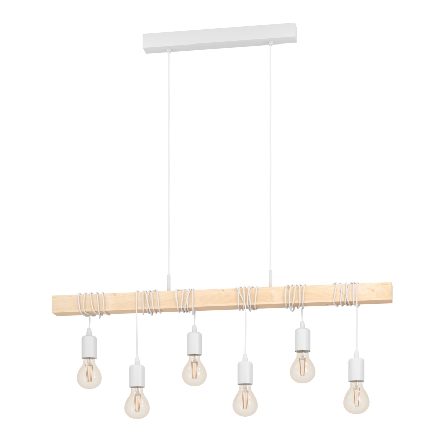 Eglo - Pendel TOWNSHEND 6xE27/60W/230V - FSC certificeret