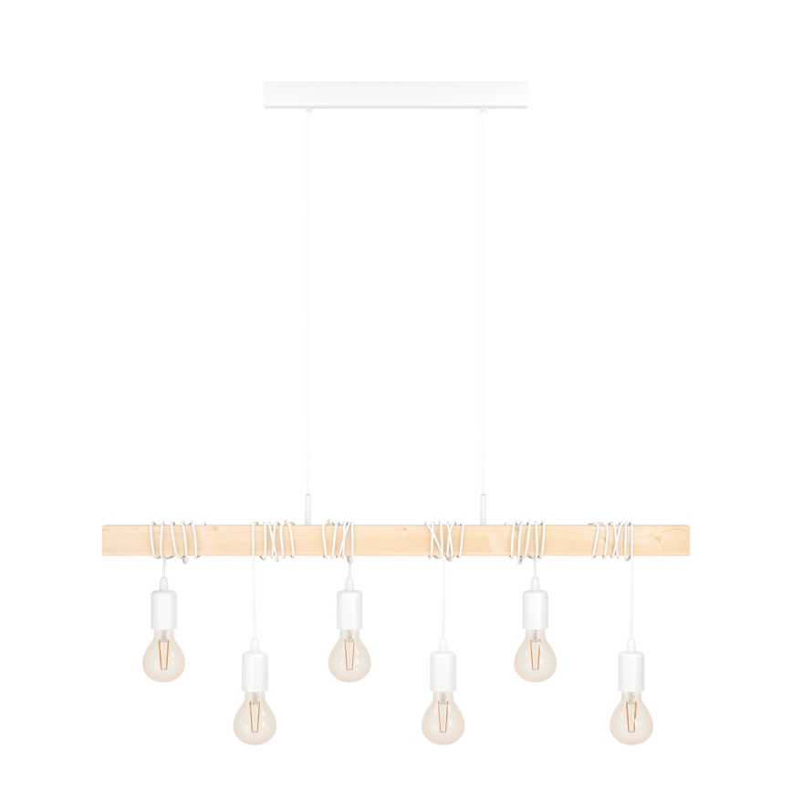 Eglo - Pendel TOWNSHEND 6xE27/60W/230V - FSC certificeret