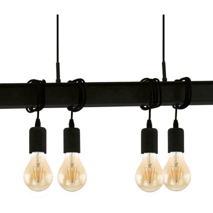 Eglo 43712 - Pendel TOWNSHEND 6xE27/60W/230V sort