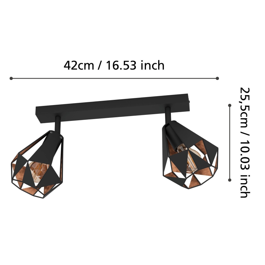 Eglo - Spotlampe 2xE27/40W/230V