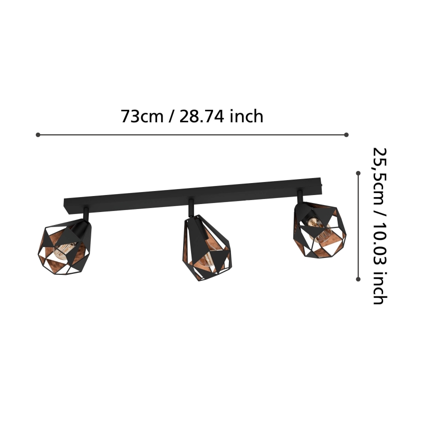 Eglo - Spotlampe 3xE27/40W/230V
