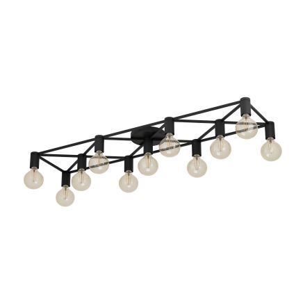 Eglo - Loftlampe 11xE27/40W/230V sort