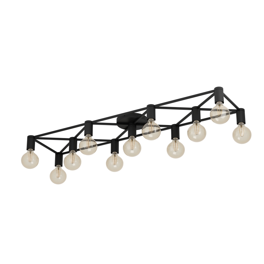 Eglo - Loftlampe 11xE27/40W/230V sort