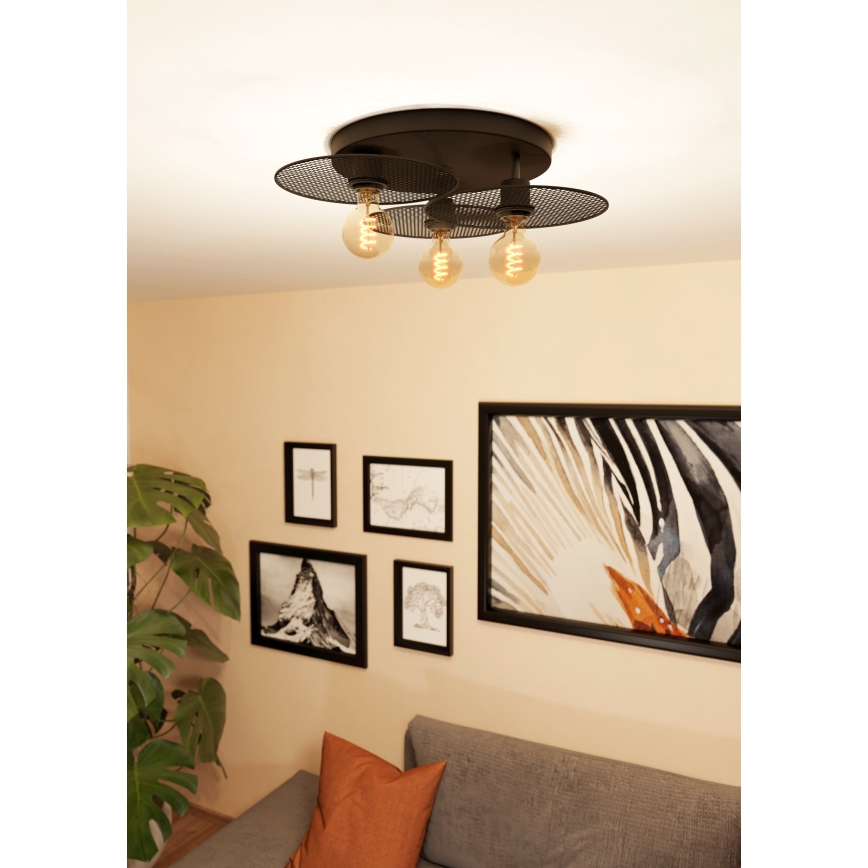 Eglo - Loftlampe 3xE27/40W/230V