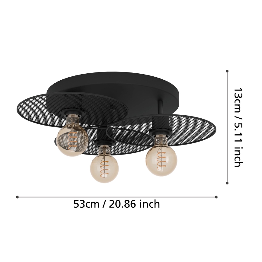 Eglo - Loftlampe 3xE27/40W/230V