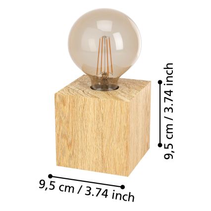 Eglo - Bordlampe 1xE27/40W/230V beige