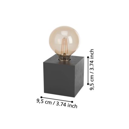 Eglo - Bordlampe 1xE27/40W/230V antracit