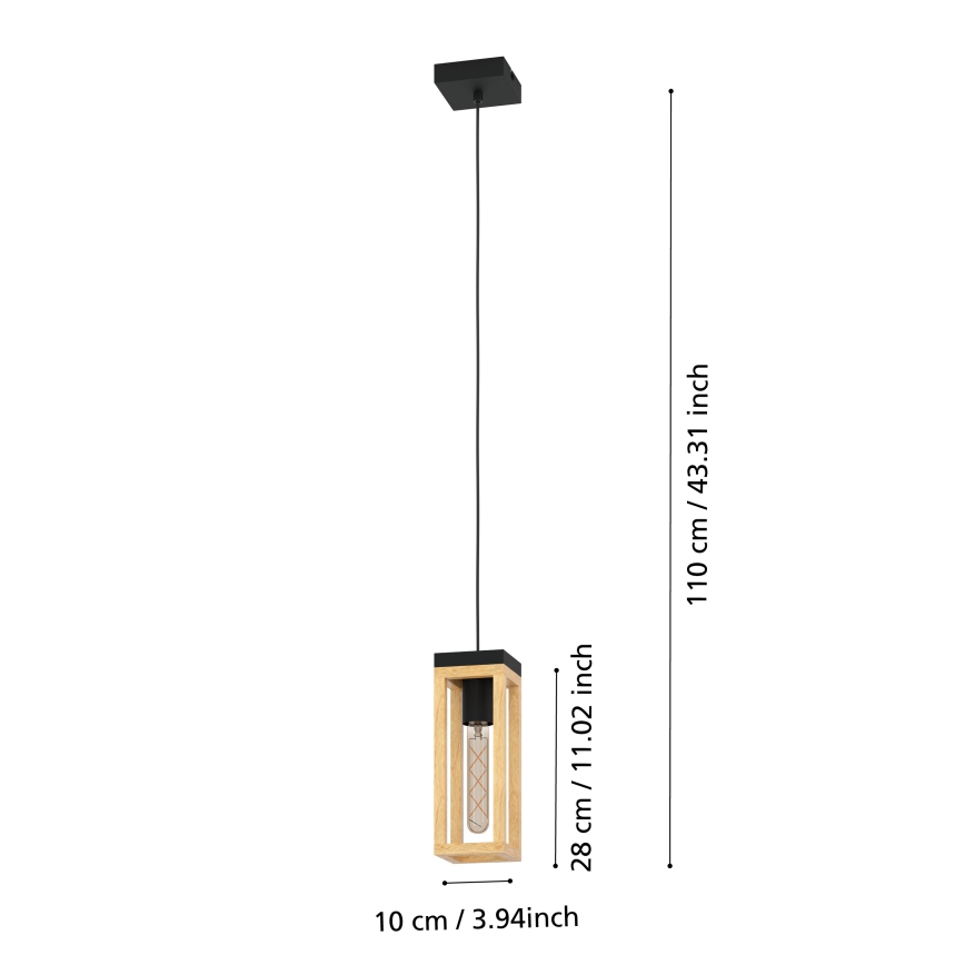 Eglo - Loftlampe på ledning 1xE27/40W/230V
