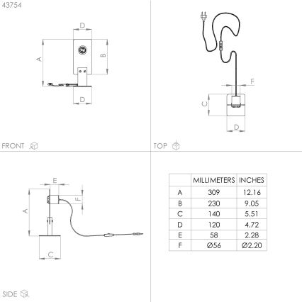 Eglo - Bordlampe 1xE27/40W/230V