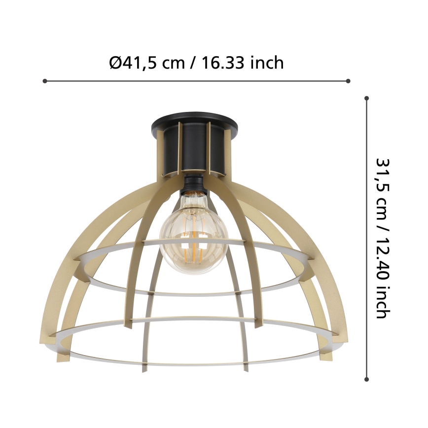 Eglo - Loftlampe 1xE27/40W/230V guldfarvet