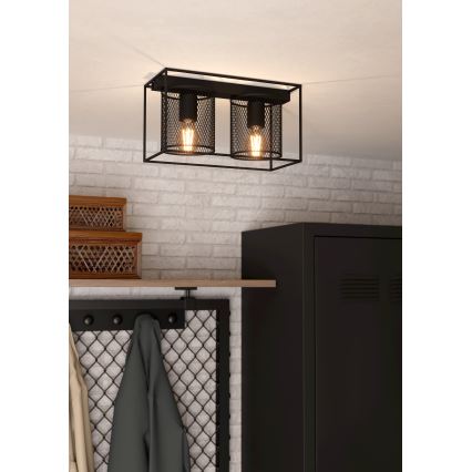 Eglo - Loftlampe 2xE27/40W/230V