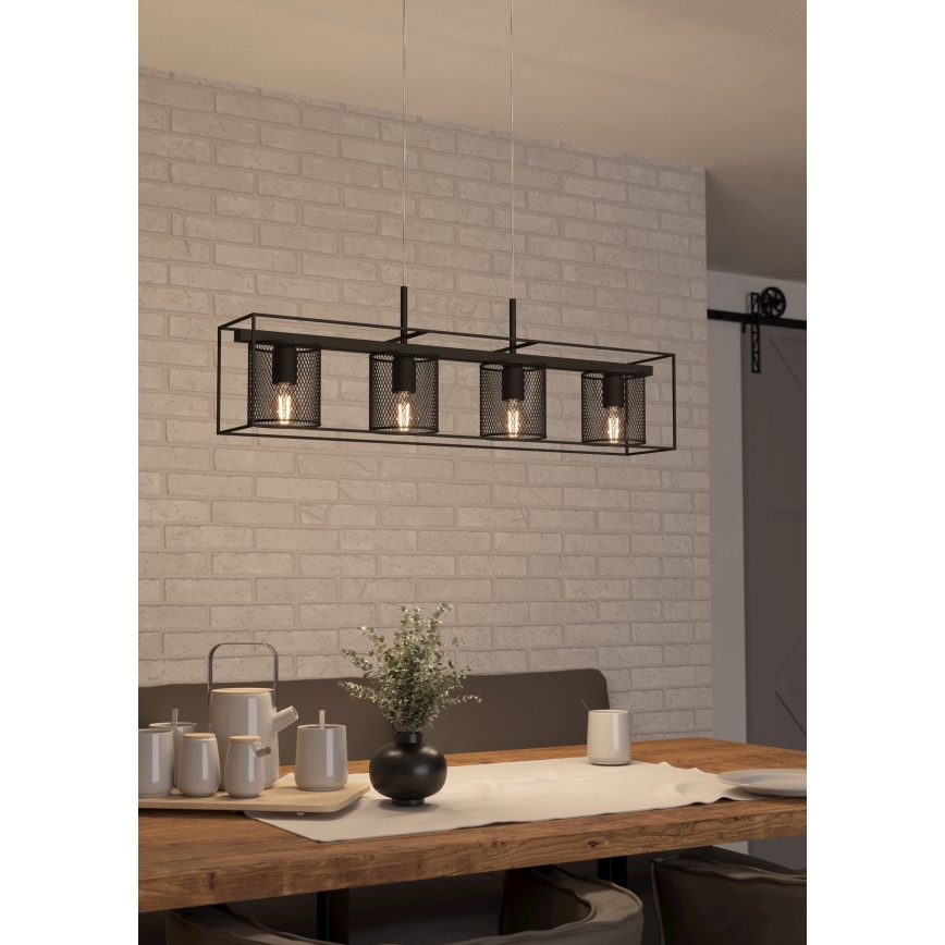 Eglo - Loftlampe med ledning 4xE27/40W/230V