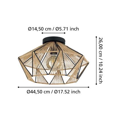 Eglo - Loftlampe 1xE27/40W/230V