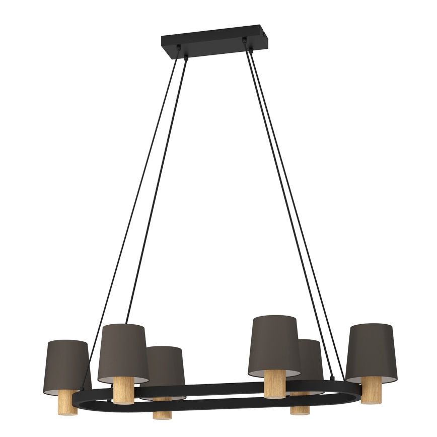 Eglo - Loftlampe med wire 6xE27/40W/230V