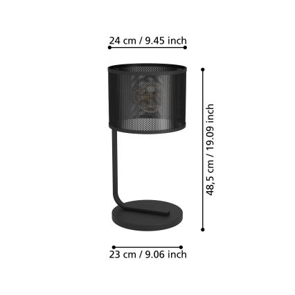 Eglo 43797 - Bordlampe MANBY 1xE27/40W/230V