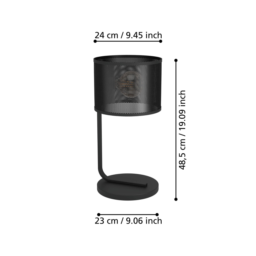 Eglo 43797 - Bordlampe MANBY 1xE27/40W/230V