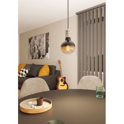 Eglo - Loftlampe på ledning 1xE27/40W/230V krom