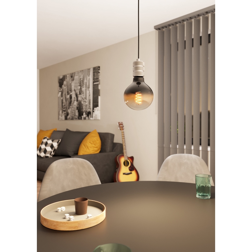 Eglo - Loftlampe på ledning 1xE27/40W/230V krom