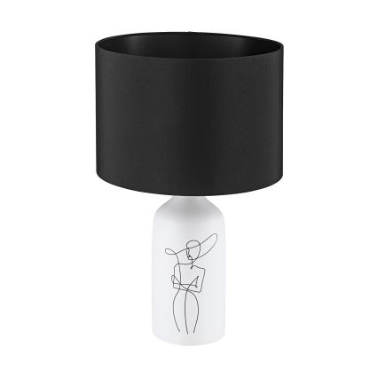 Eglo - Bordlampe 1xE27/40W/230V sort/hvid