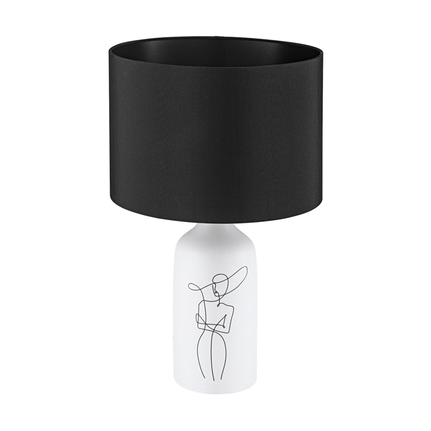 Eglo - Bordlampe 1xE27/40W/230V sort/hvid