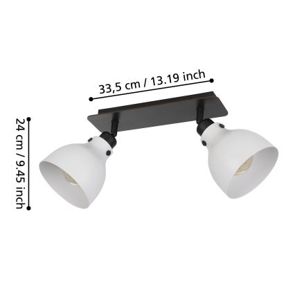 Eglo 43828 - Spotlampe MATLOCK 2xE27/40W/230V