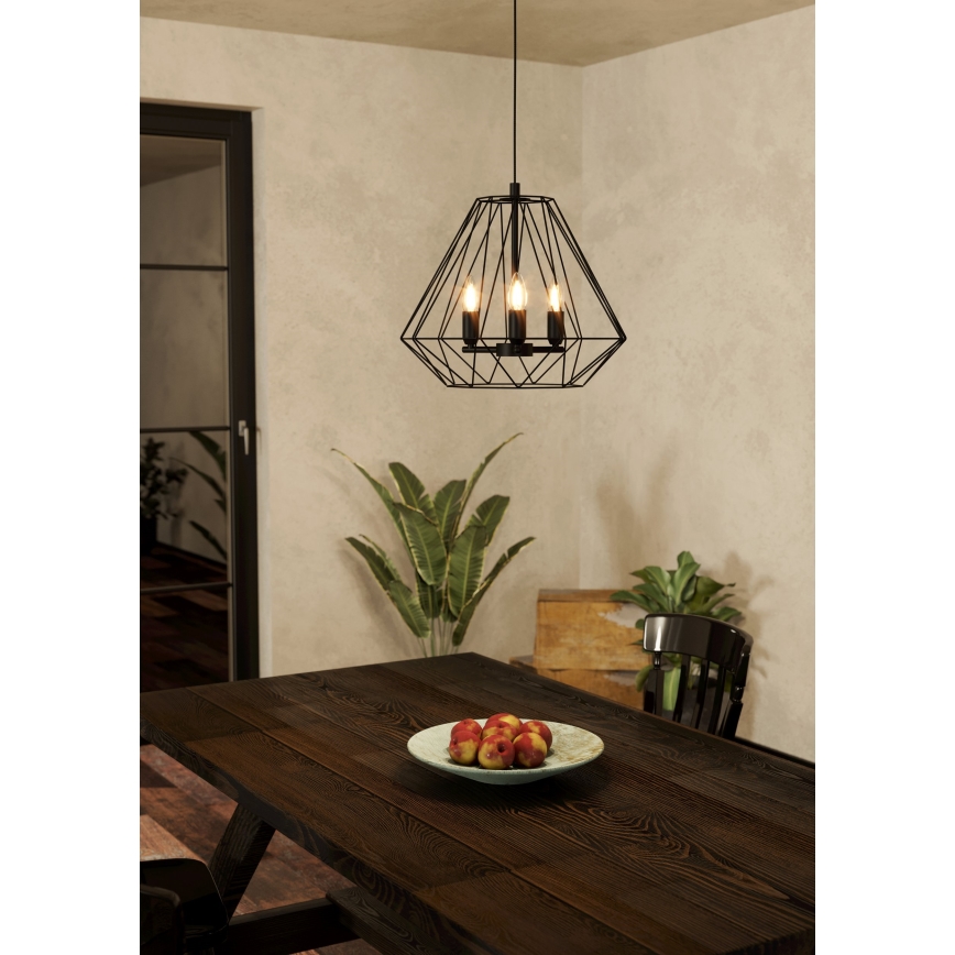 Eglo - Loftlampe med ledning 3xE14/40W/230V
