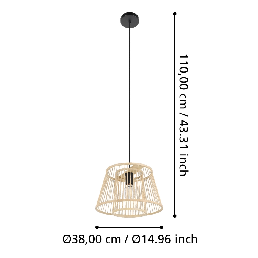Eglo 43852 - Pendel HYKEHAM 1xE27/40W/230V