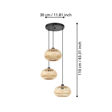 Eglo - Pendel 3xE27/40W/230V diameter 48 cm