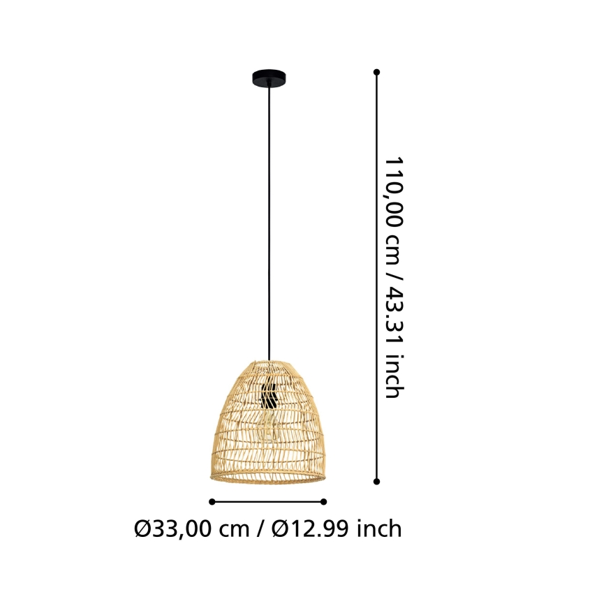 Eglo - Loftlampe på ledning 1xE27/40W/230V