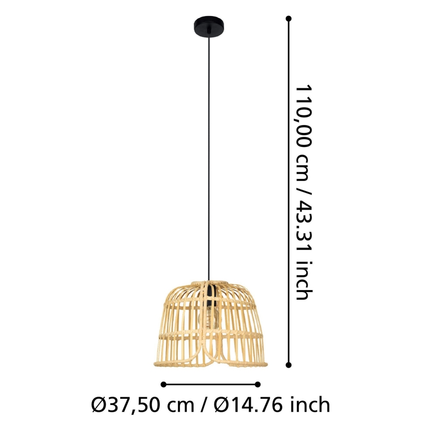 Eglo - Loftlampe på ledning 1xE27/40W/230V