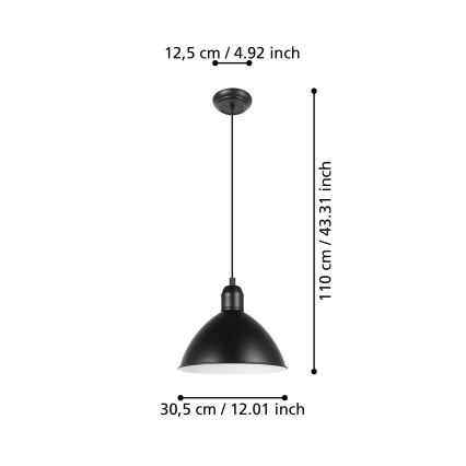 Eglo - Pendel 1xE27/40W/230V